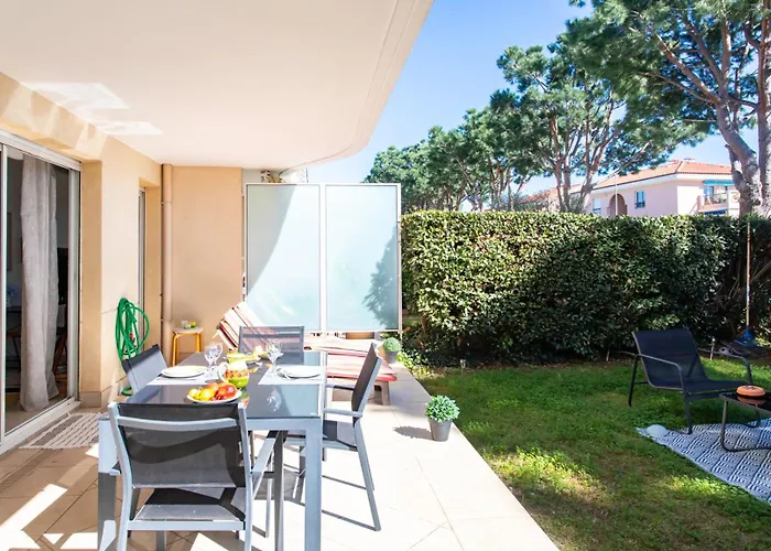 A13 - Staywiz Us -1 Bdr Garden Floor Fontonne - Ac, Pool & Parking Διαμέρισμα Αντίμπ