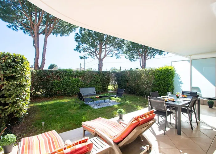 A13 - 1 Bdr Garden Floor Fontonne - Ac, Pool & Parking أنتيب